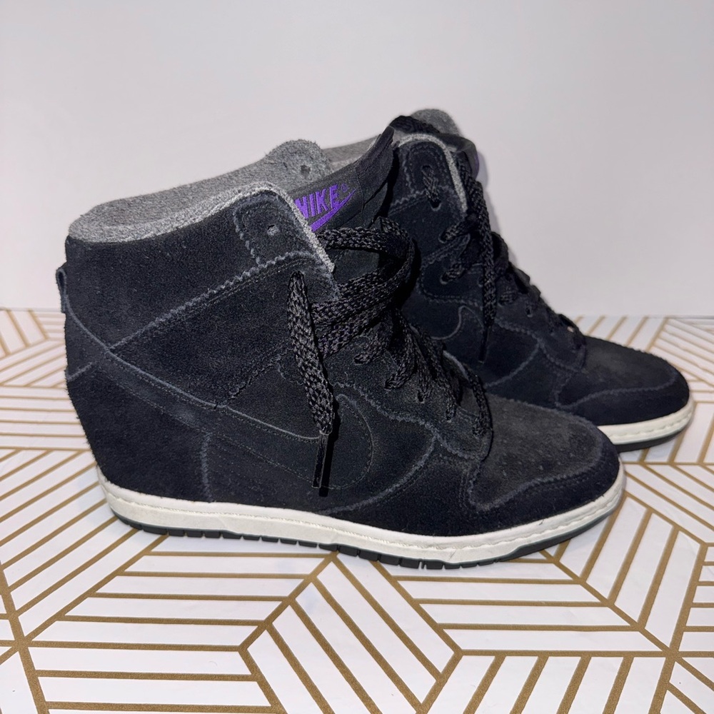 Nike Dunk Sky Hi hidden wedge suede sneakers - Picture 2 of 6
